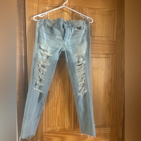 Distressed Light Blue Women's Jeans American eagle - Picture 1 of 4